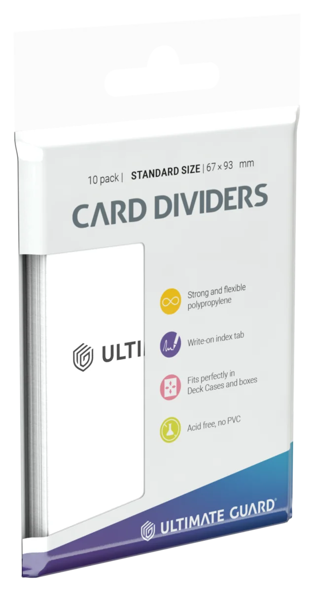 Ultimate Guard Card Dividers Standard Size (10) - White