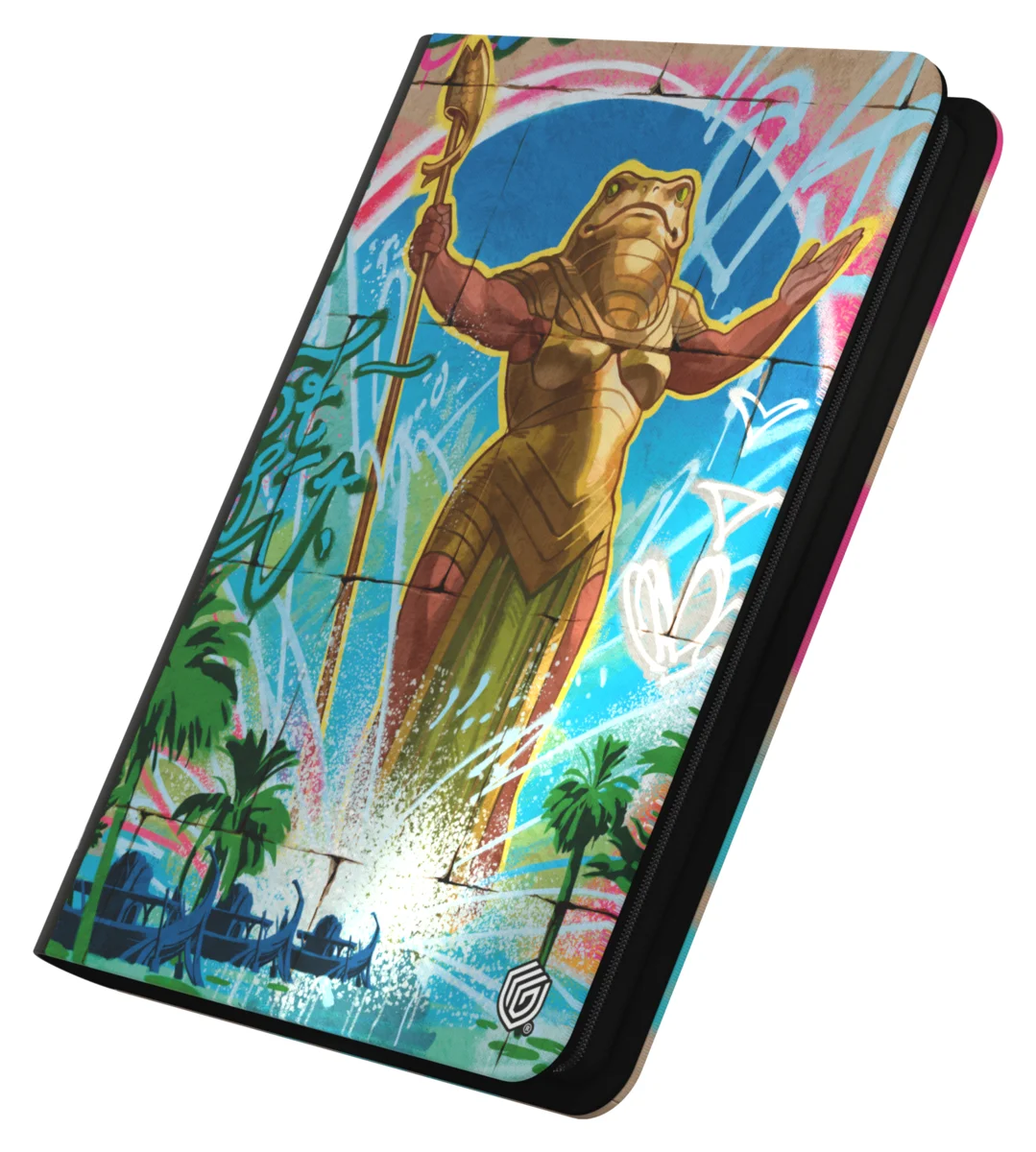 Ultimate Guard Zipfolio 360 18-Pocket Xenoskin trading card binder from Magic: The Gathering's Aetherdrift set