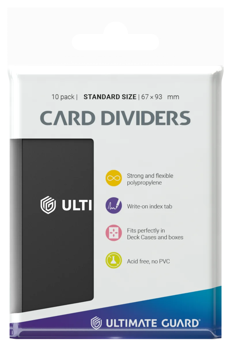 Ultimate Guard Card Dividers Standard Size (10) - Black