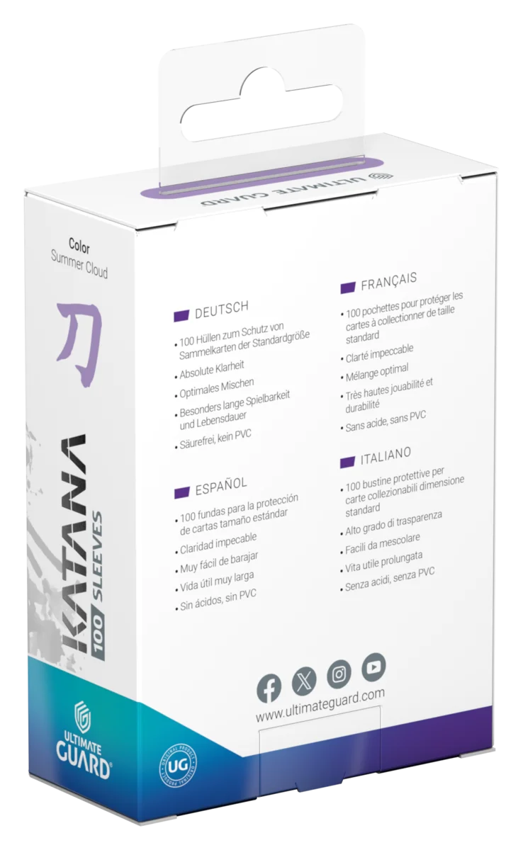 Katana Sleeves Standard Size (100) - Summer Cloud | Sleeves