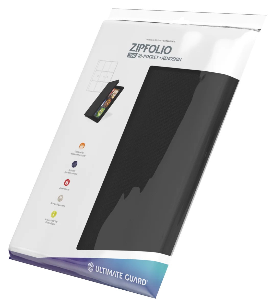Ultimate Guard Zipfolio 360 18-Pocket Xenoskin - Black