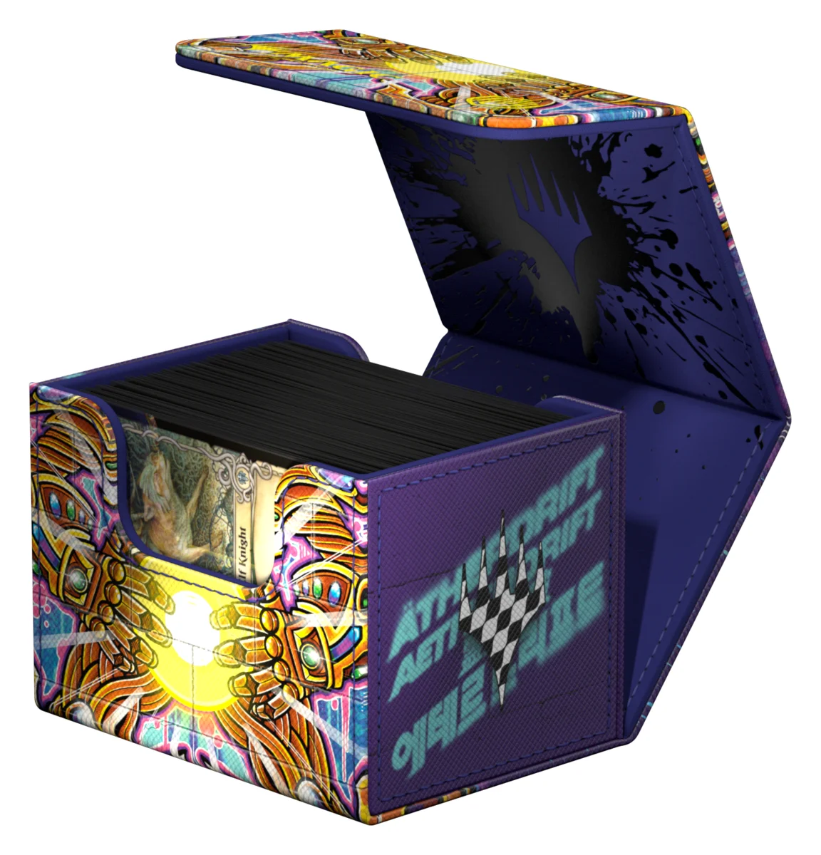 Ultimate Guard Sidewinder 100+ Xenoskin deck box from Magic: The Gathering's Aetherdrift set