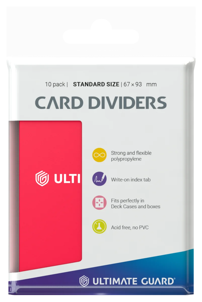 Ultimate Guard Card Dividers Standard Size (10) - Red