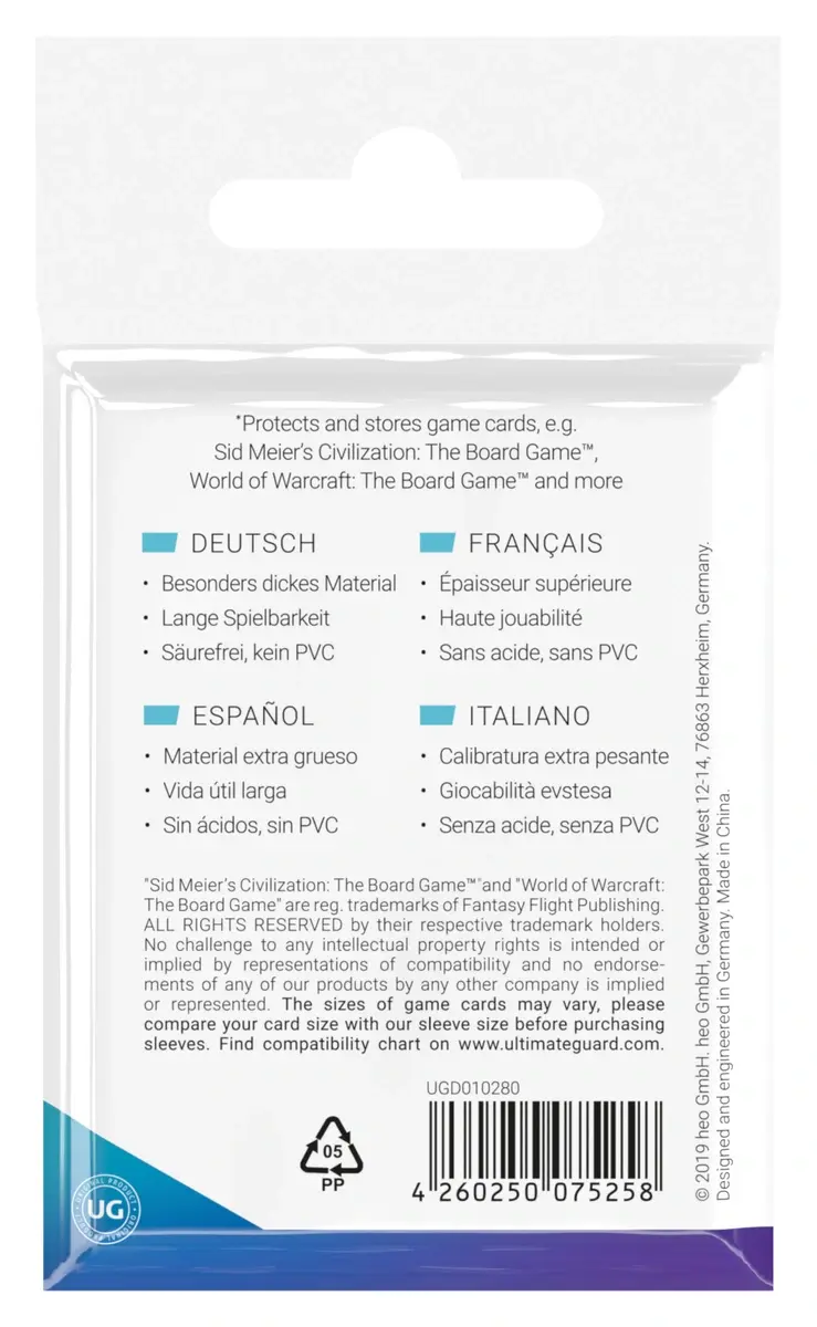 Ultimate Guard Board Game Sleeves Mini American