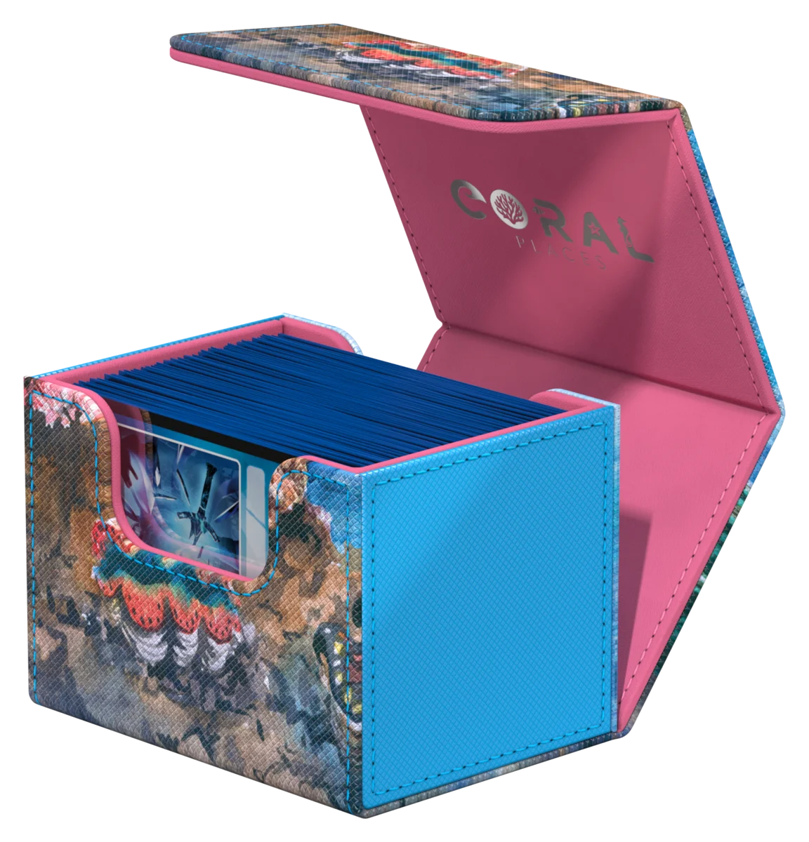 Ultimate Guard Sidewinder 100+ Xenoskin "Coral Places" - Seablue Hush
