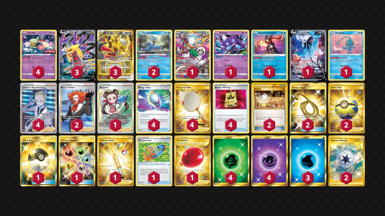 Dialga Lost Zone, Deck