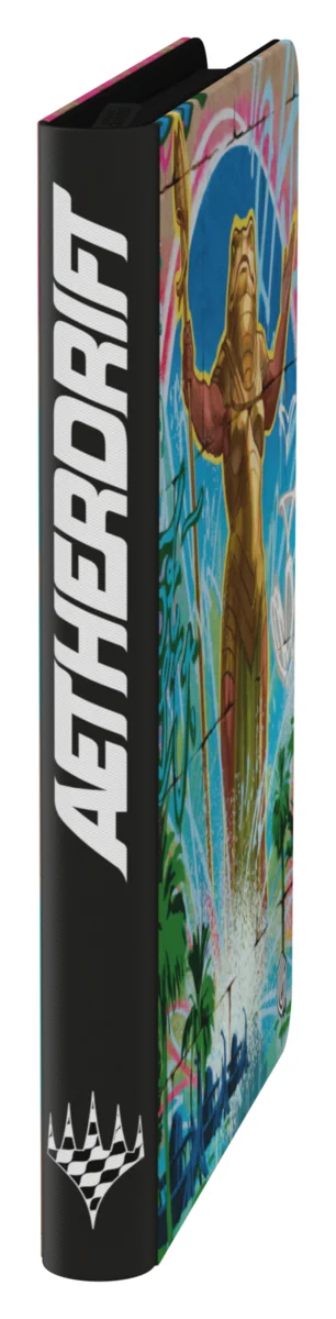 Ultimate Guard Zipfolio 360 18-Pocket Xenoskin trading card binder from Magic: The Gathering's Aetherdrift set