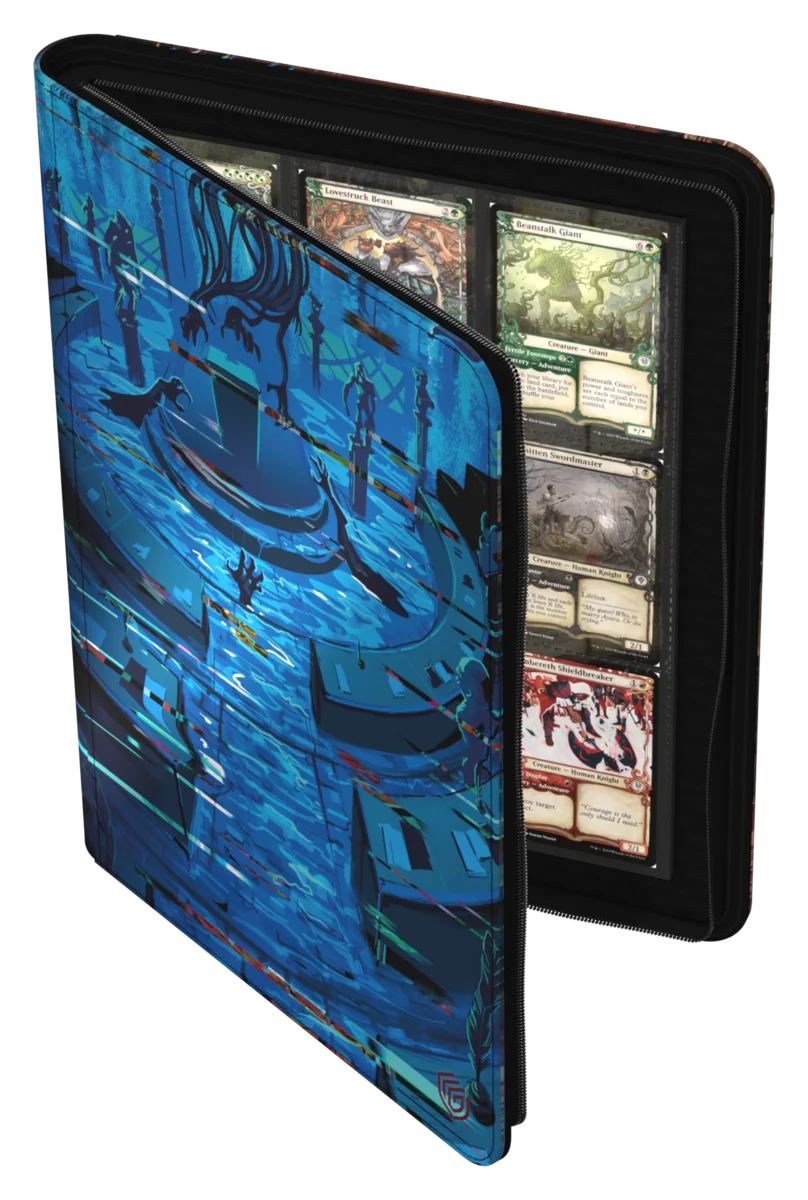 Ultimate Guard Zipfolio 360 18-Pocket Xenoskin trading card binder from Magic: The Gathering's Duskmourn set