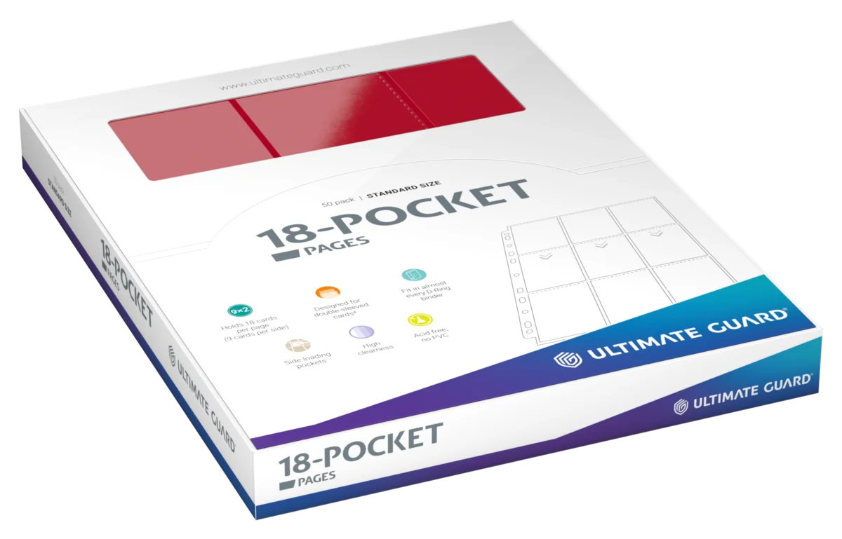 Ultimate Guard 18-Pocket Pages Side-Loading (50) - Red