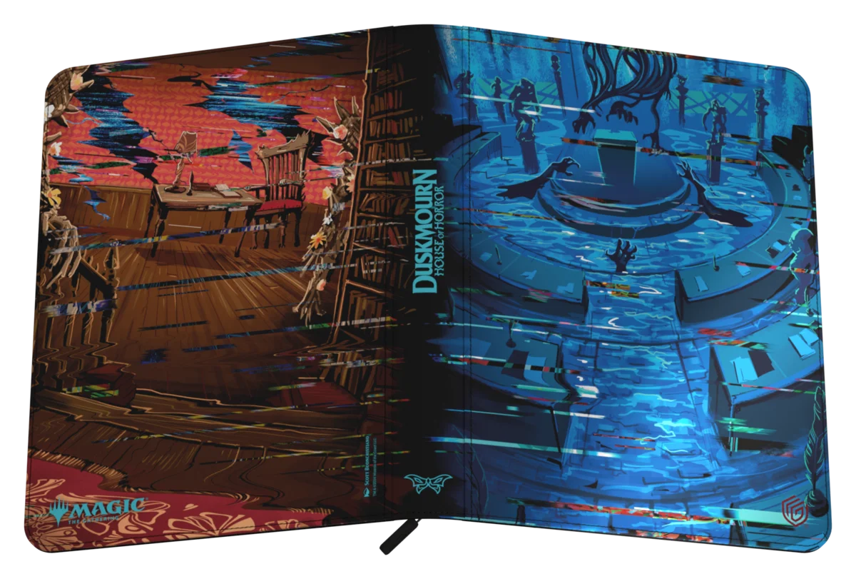 Ultimate Guard Zipfolio 360 18-Pocket Xenoskin trading card binder from Magic: The Gathering's Duskmourn set