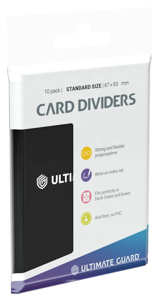 Ultimate Guard Card Dividers Standard Size (10) - Black