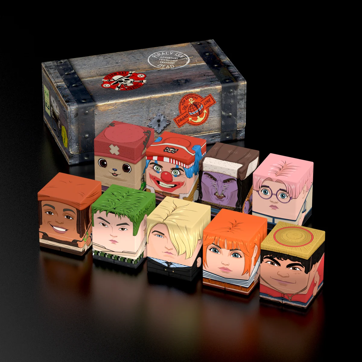 Squaroes Collectors Case 800 ONE PIECE - Wooden Chest