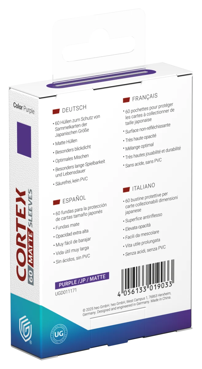Ultimate Guard Cortex Sleeves Matte Japanese Size (60) - Purple