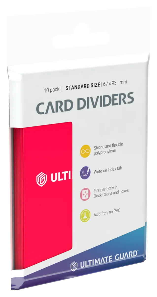 Ultimate Guard Card Dividers Standard Size (10) - Red