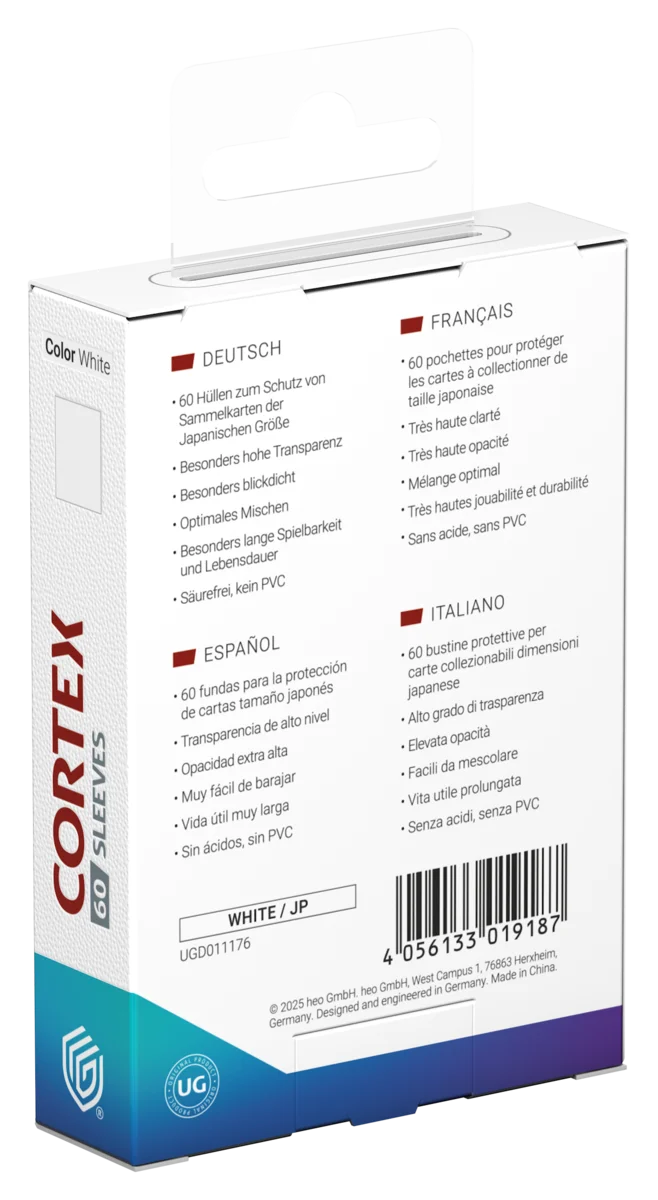 Ultimate Guard Cortex Sleeves Japanese Size (60) - White