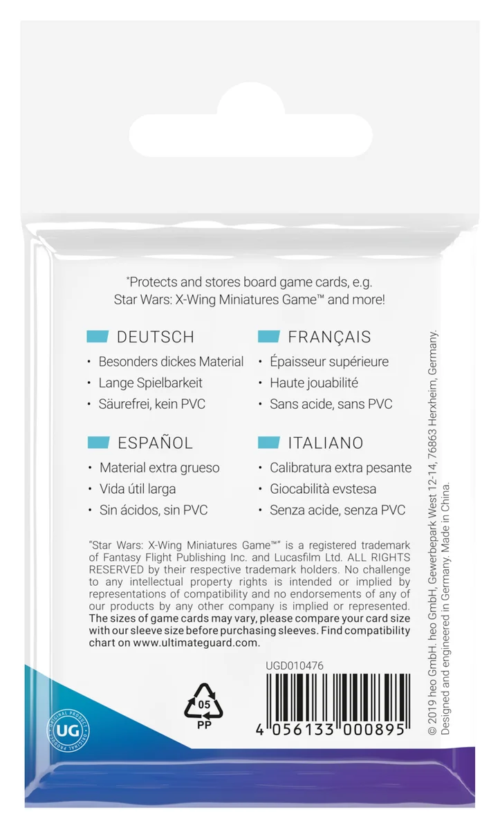 Ultimate Guard Board Game Sleeves X-Wing Miniatures Game