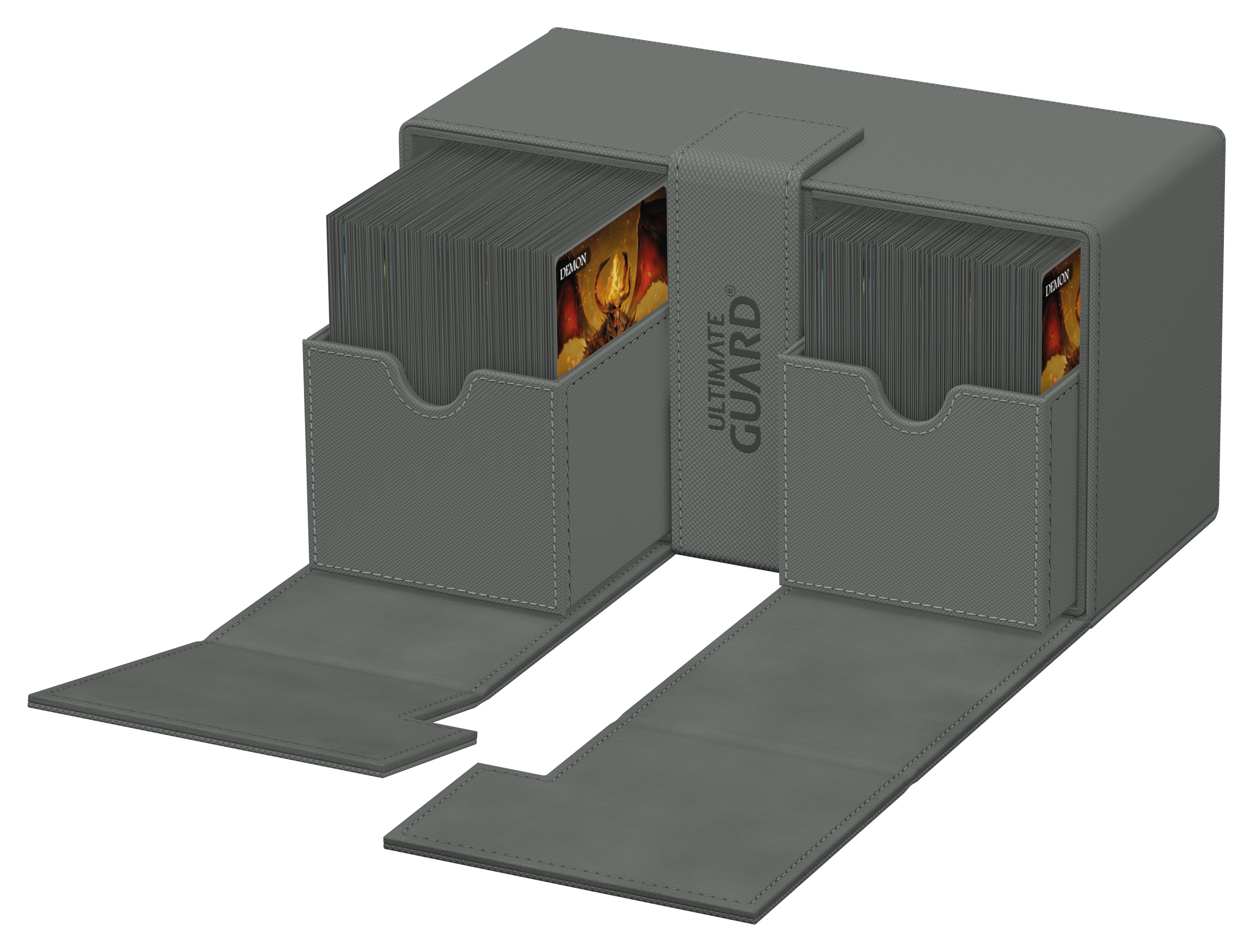 Ultimate Guard Card Deck Box Twin Flip'n'Tray 200+ Grey Grau