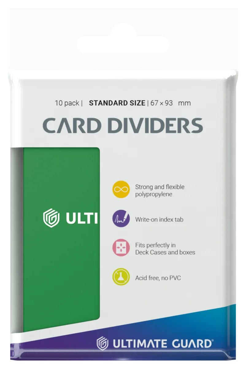 Ultimate Guard Card Dividers Standard Size (10) - Green