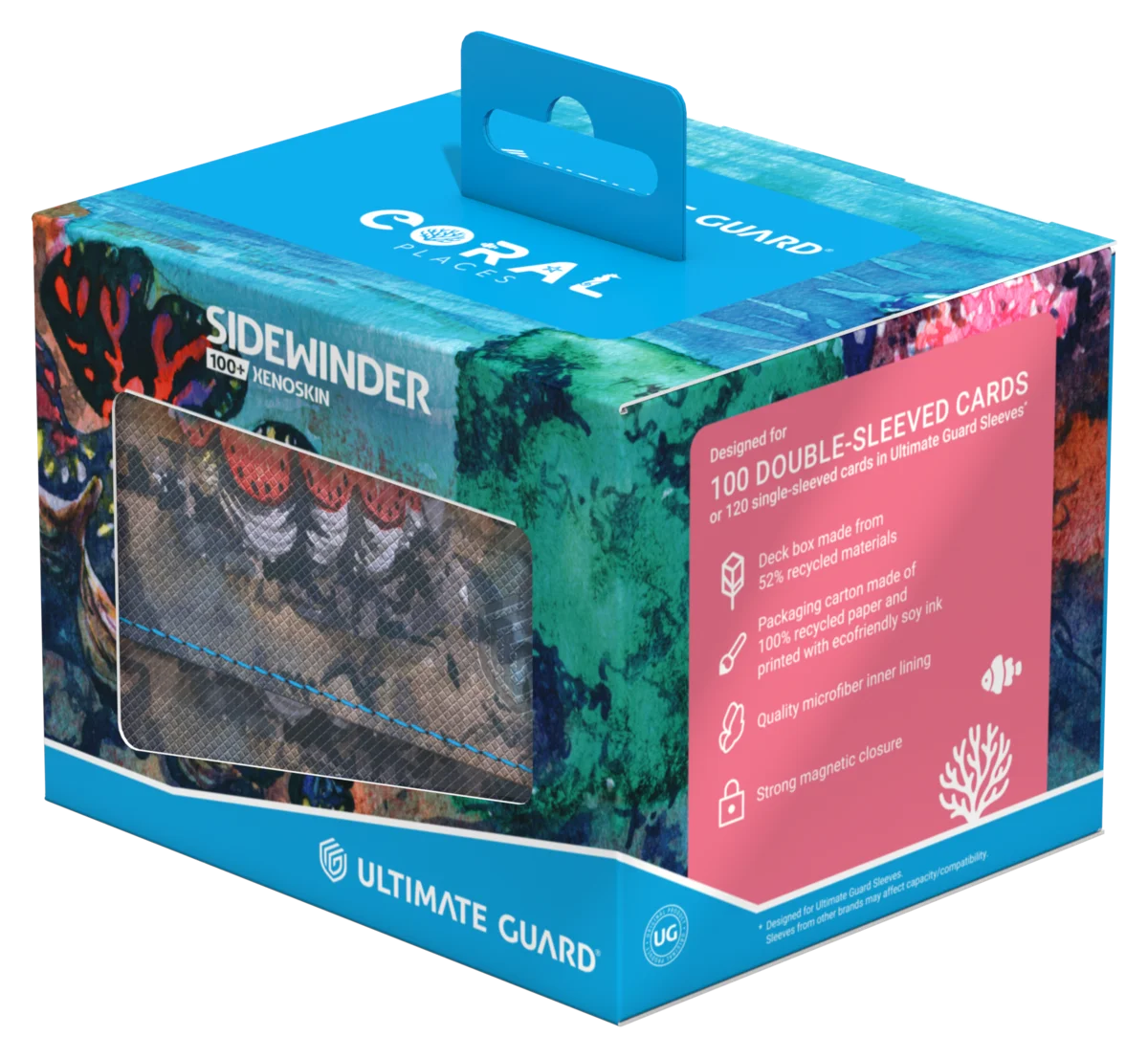 Ultimate Guard Sidewinder 100+ Xenoskin "Coral Places" - Seablue Hush