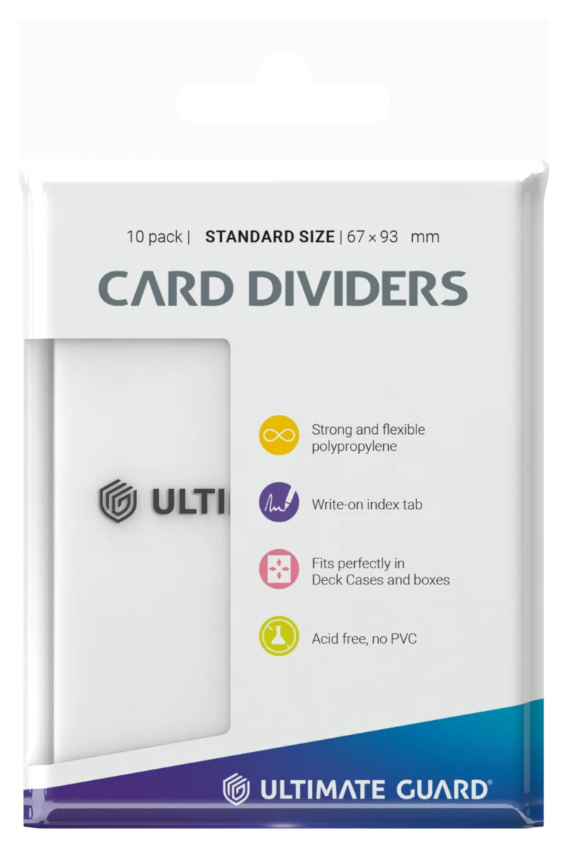 Ultimate Guard Card Dividers Standard Size (10) - Transparent