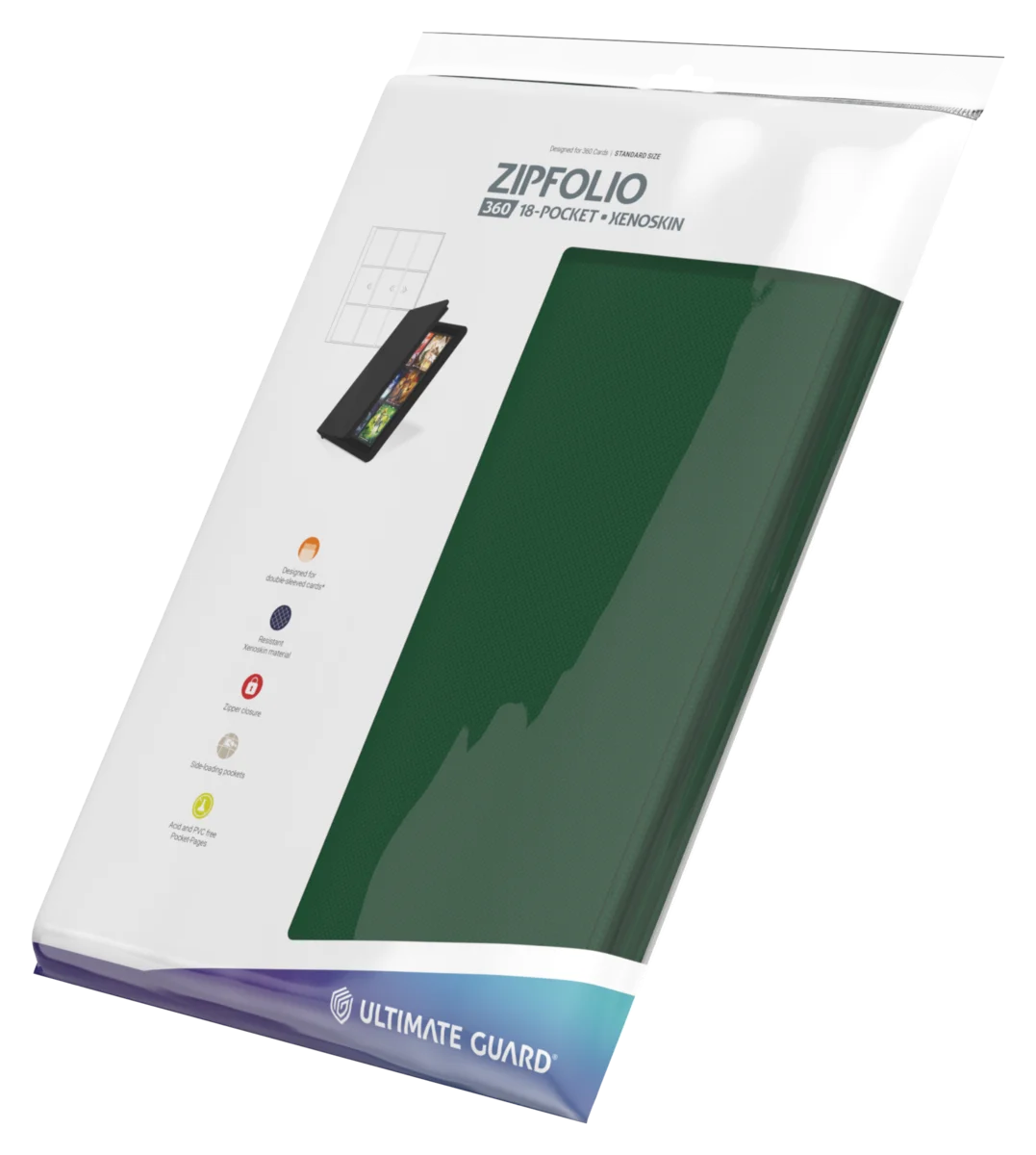 Ultimate Guard Zipfolio 360 18-Pocket Xenoskin - Green