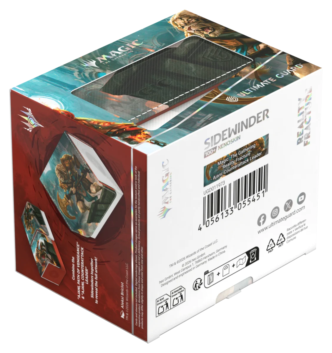 Ultimate Guard Sidewinder 100+ Xenoskin Magic: The Gathering "Reality Fracture" - Ajani, Counterattack Leader