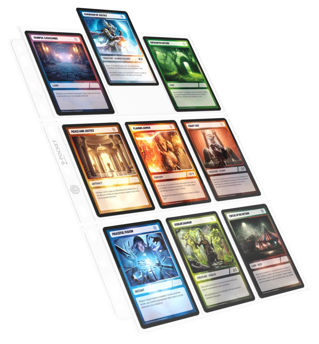Ultimate Guard 9-Pocket Pages Top-Loading (100) - Transparent