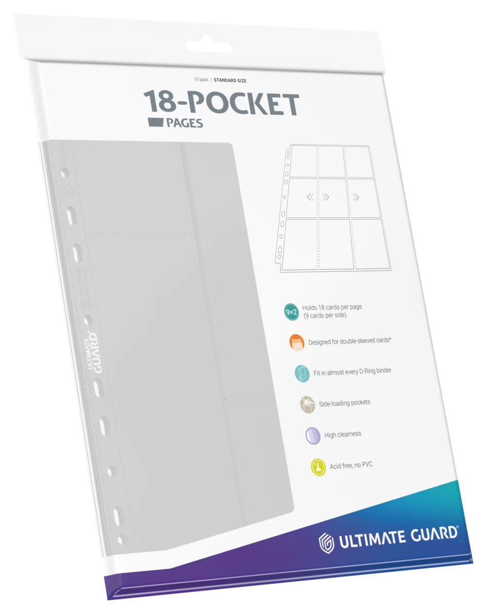 Ultimate Guard 18-Pocket Pages Side-Loading (10) - White