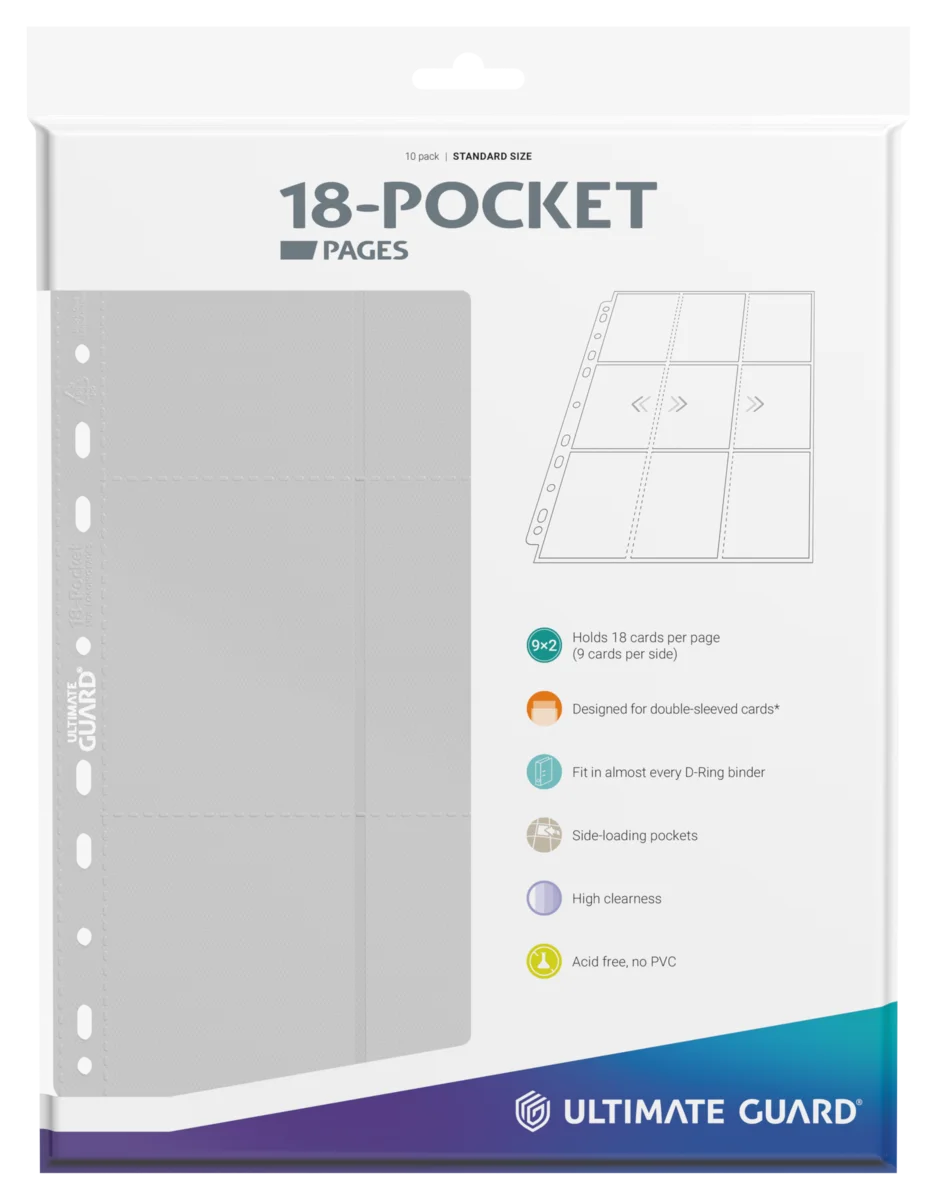 Ultimate Guard 18-Pocket Pages Side-Loading (10) - White
