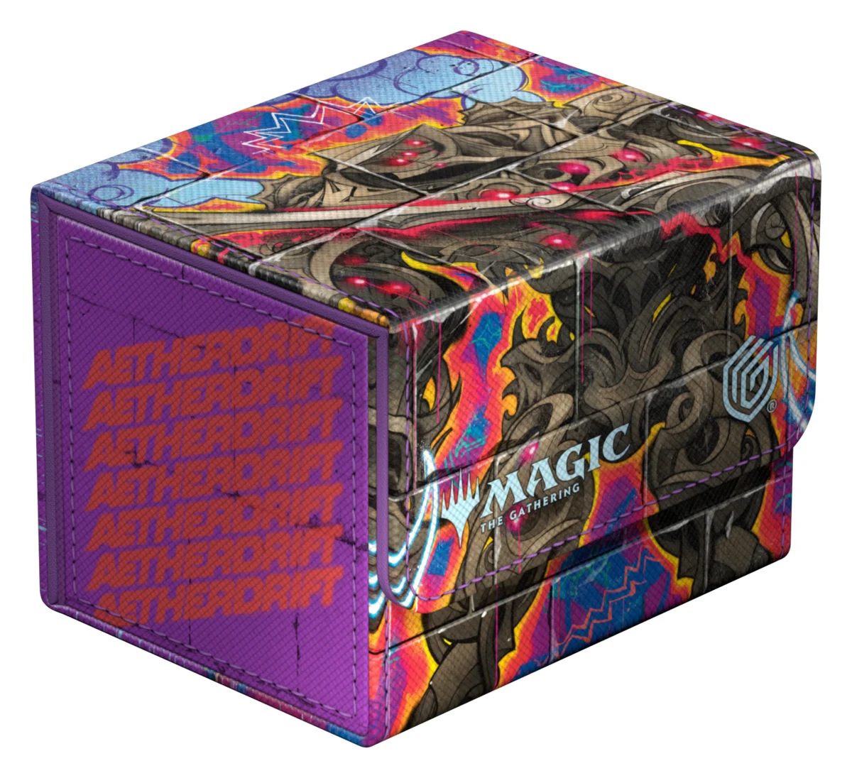 Ultimate Guard Sidewinder 100+ Xenoskin deck box from Magic: The Gathering's Aetherdrift set