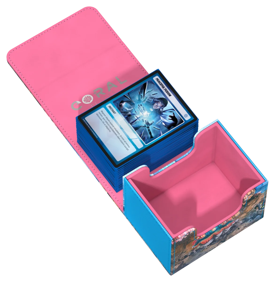 Ultimate Guard Sidewinder 100+ Xenoskin "Coral Places" - Seablue Hush