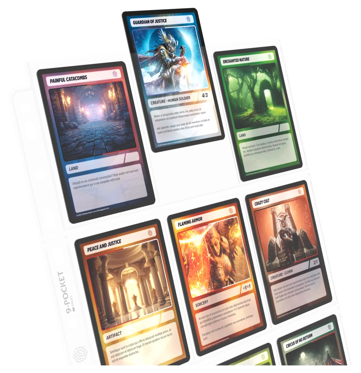 Ultimate Guard 9-Pocket Pages Top-Loading (100) - Transparent