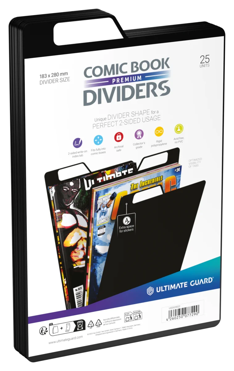 Ultimate Guard Comic Book Dividers (25) - Black