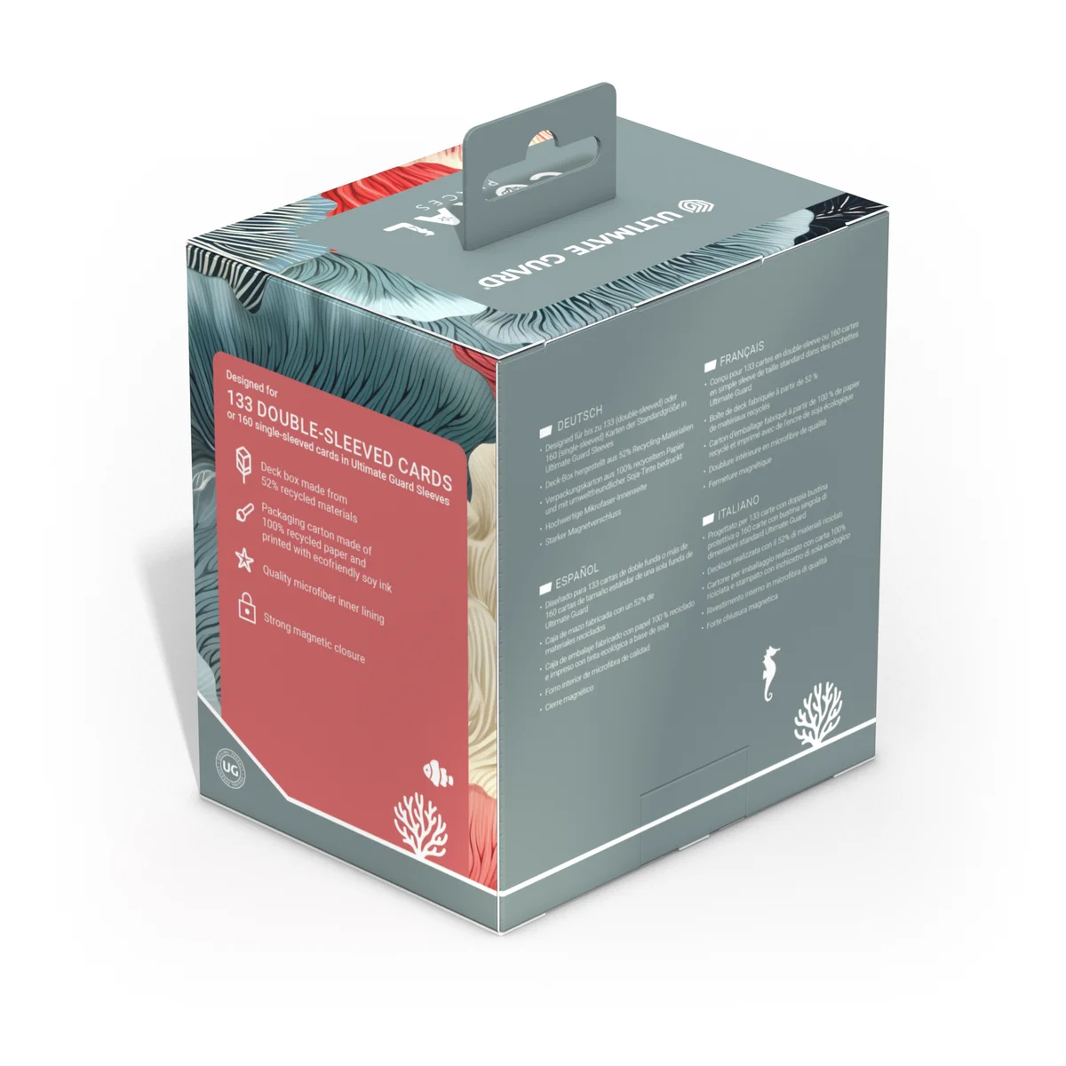 Ultimate Guard Sidewinder 133+ Coral Places Xenoskin deck box