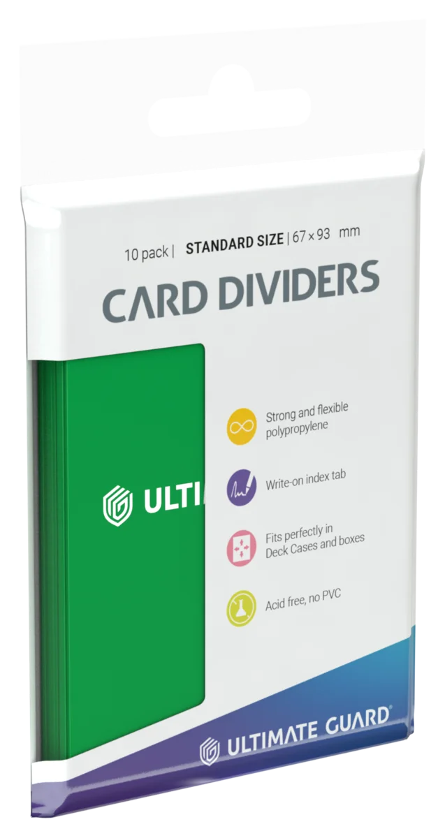 Ultimate Guard Card Dividers Standard Size (10) - Green