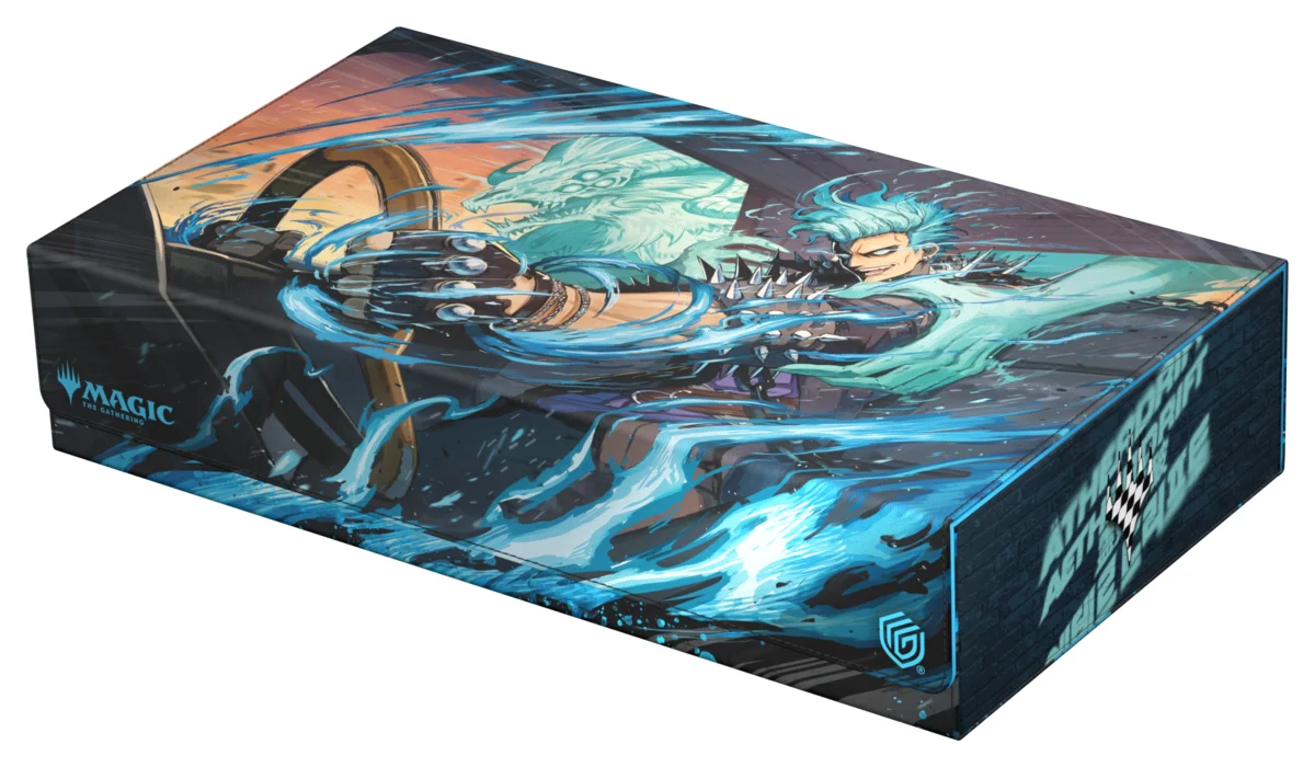 Ultimate Guard Omnihive 1000+ Xenoskin mass storage deck box from Magic: The Gathering's Aetherdrift set