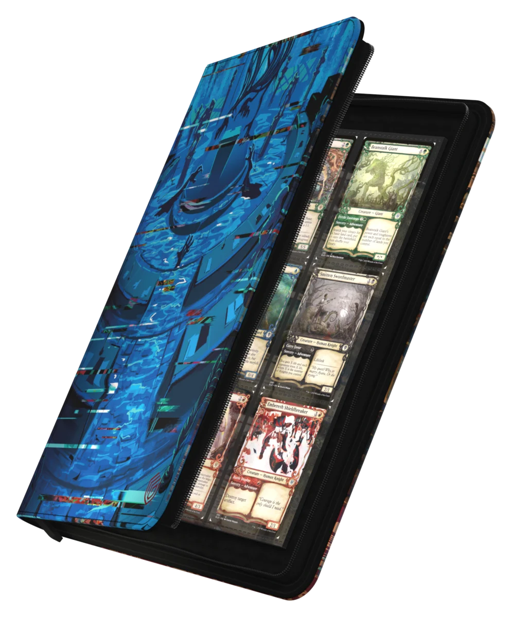 Ultimate Guard Zipfolio 360 18-Pocket Xenoskin trading card binder from Magic: The Gathering's Duskmourn set