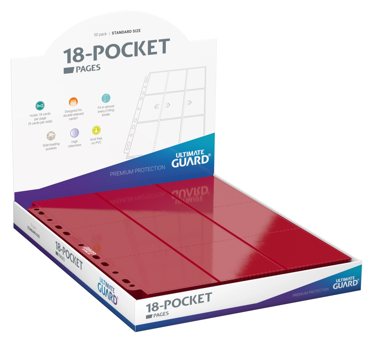 Ultimate Guard 18-Pocket Pages Side-Loading for trading card binders 
