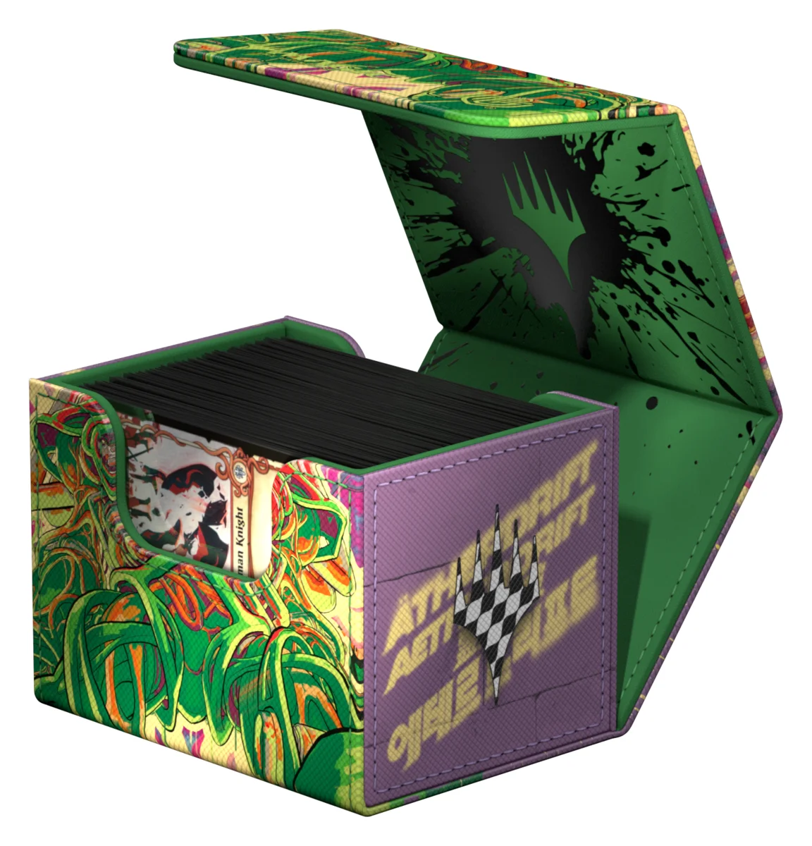 Ultimate Guard Sidewinder 100+ Xenoskin deck box from Magic: The Gathering's Aetherdrift set