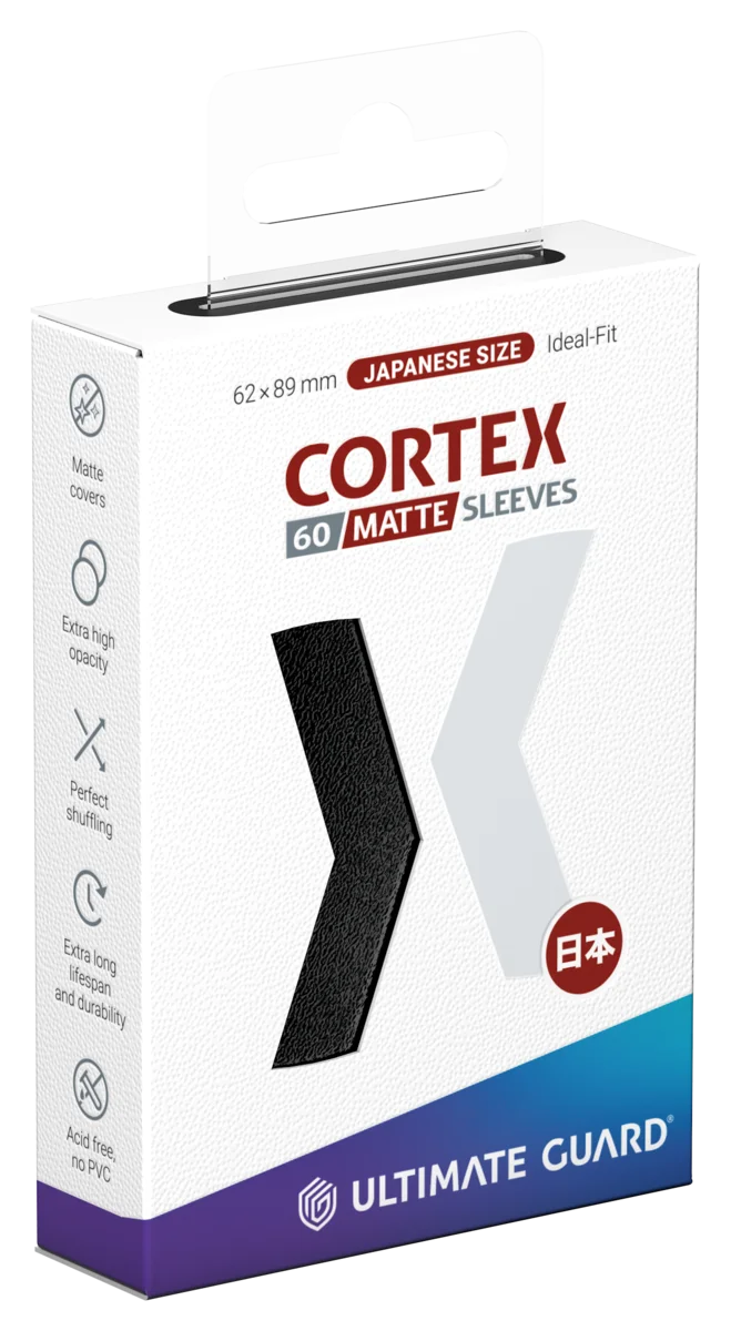 Ultimate Guard Cortex Sleeves Matte Japanese Size (60) - Black