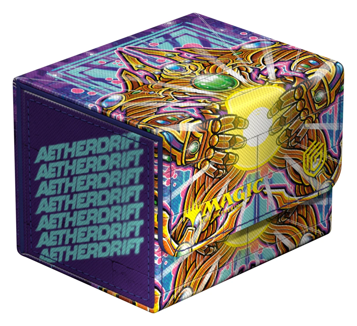 Ultimate Guard Sidewinder 100+ Xenoskin deck box from Magic: The Gathering's Aetherdrift set