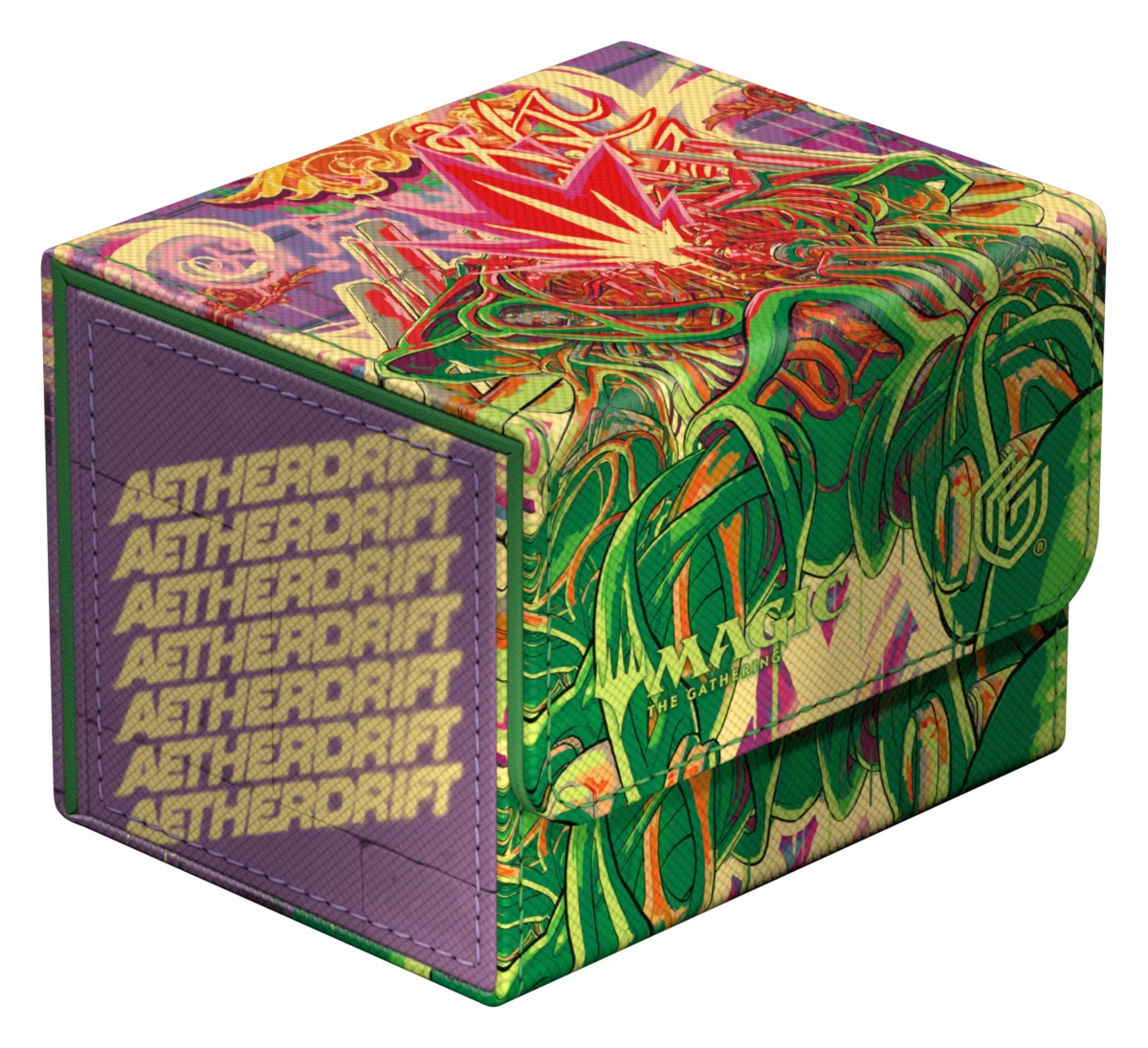 Ultimate Guard Sidewinder 100+ Xenoskin deck box from Magic: The Gathering's Aetherdrift set