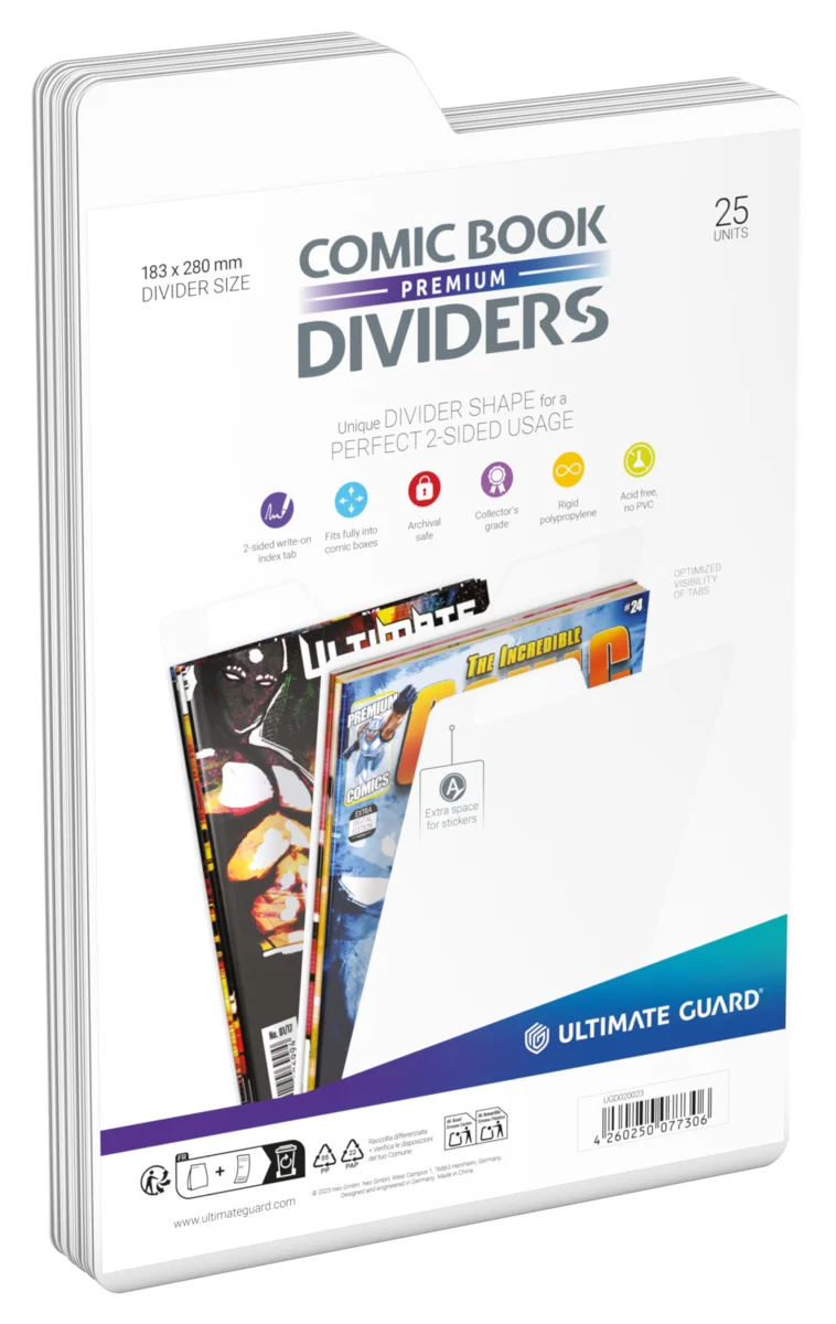 Ultimate Guard Comic Book Dividers (25) - White