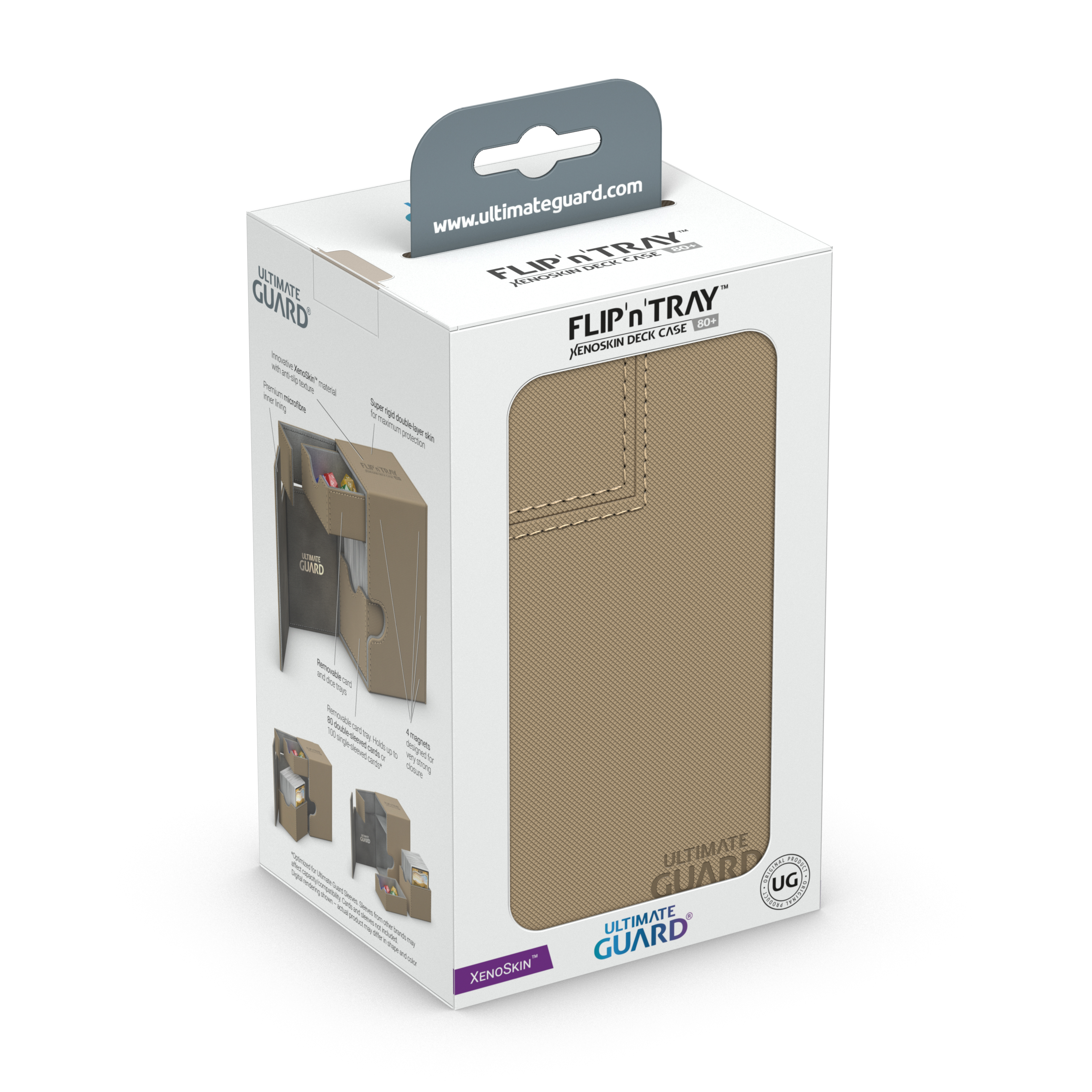 Standard Size XenoSkin Grey Box Ultimate Guard Flip´n´Tray  Deck Case 100 