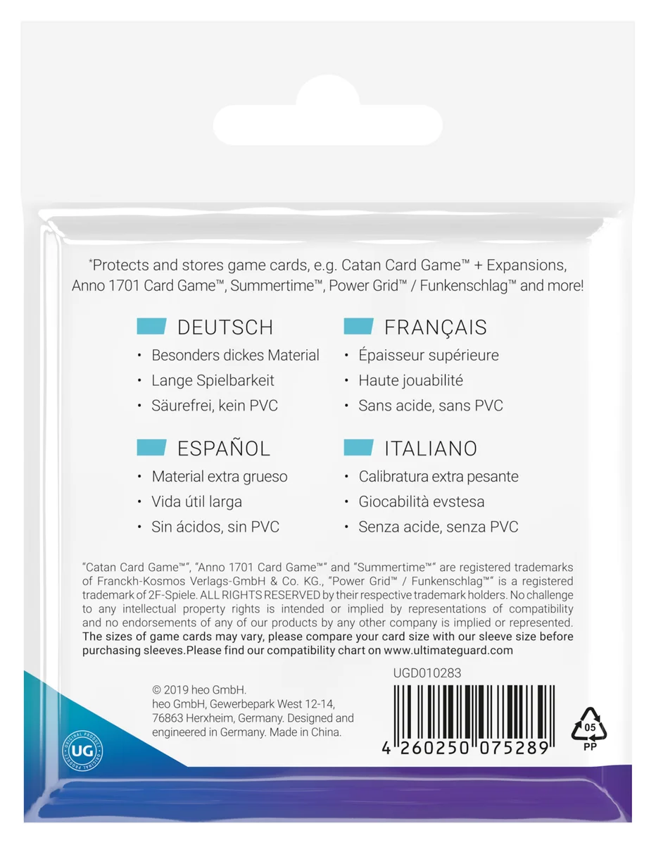 Ultimate Guard Board Game Sleeves Square