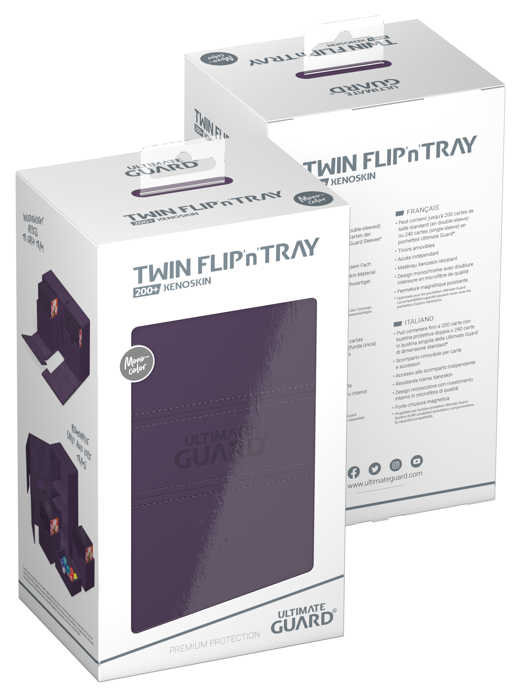 Ultimate Guard Card Deck Box Twin Flip'n'Tray 200+ Purple Violett