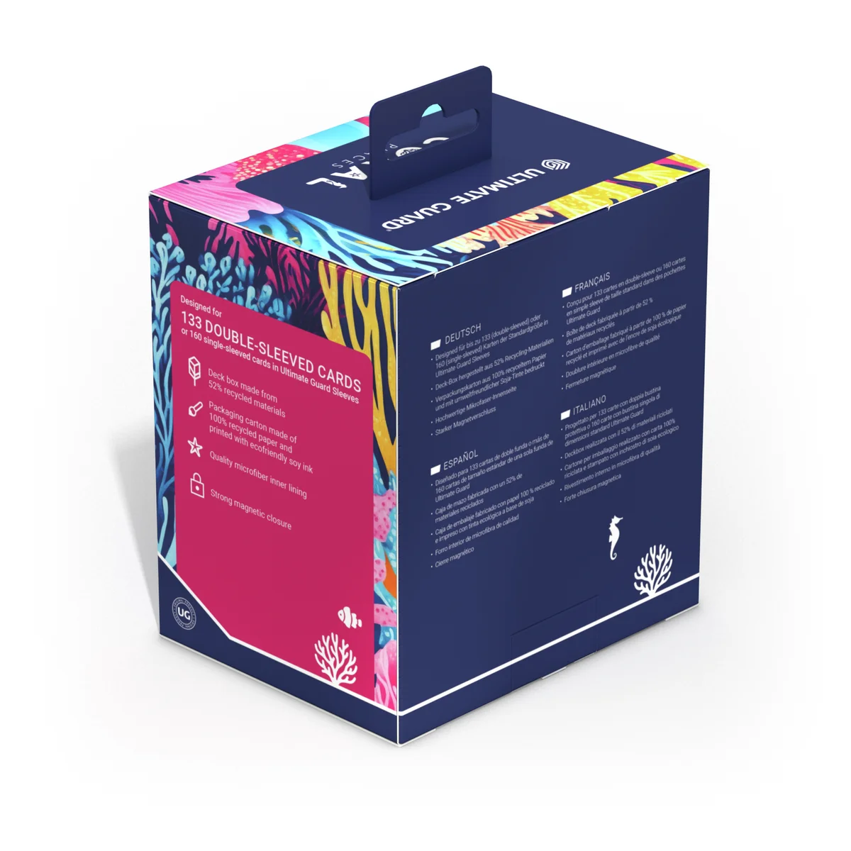 Ultimate Guard Sidewinder 133+ Coral Places Xenoskin deck box