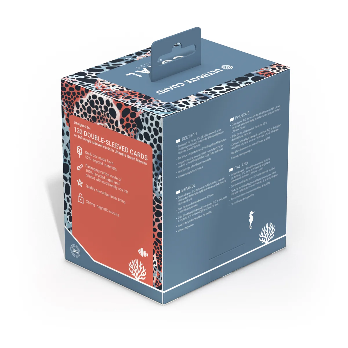 Ultimate Guard Sidewinder 133+ Coral Places Xenoskin deck box