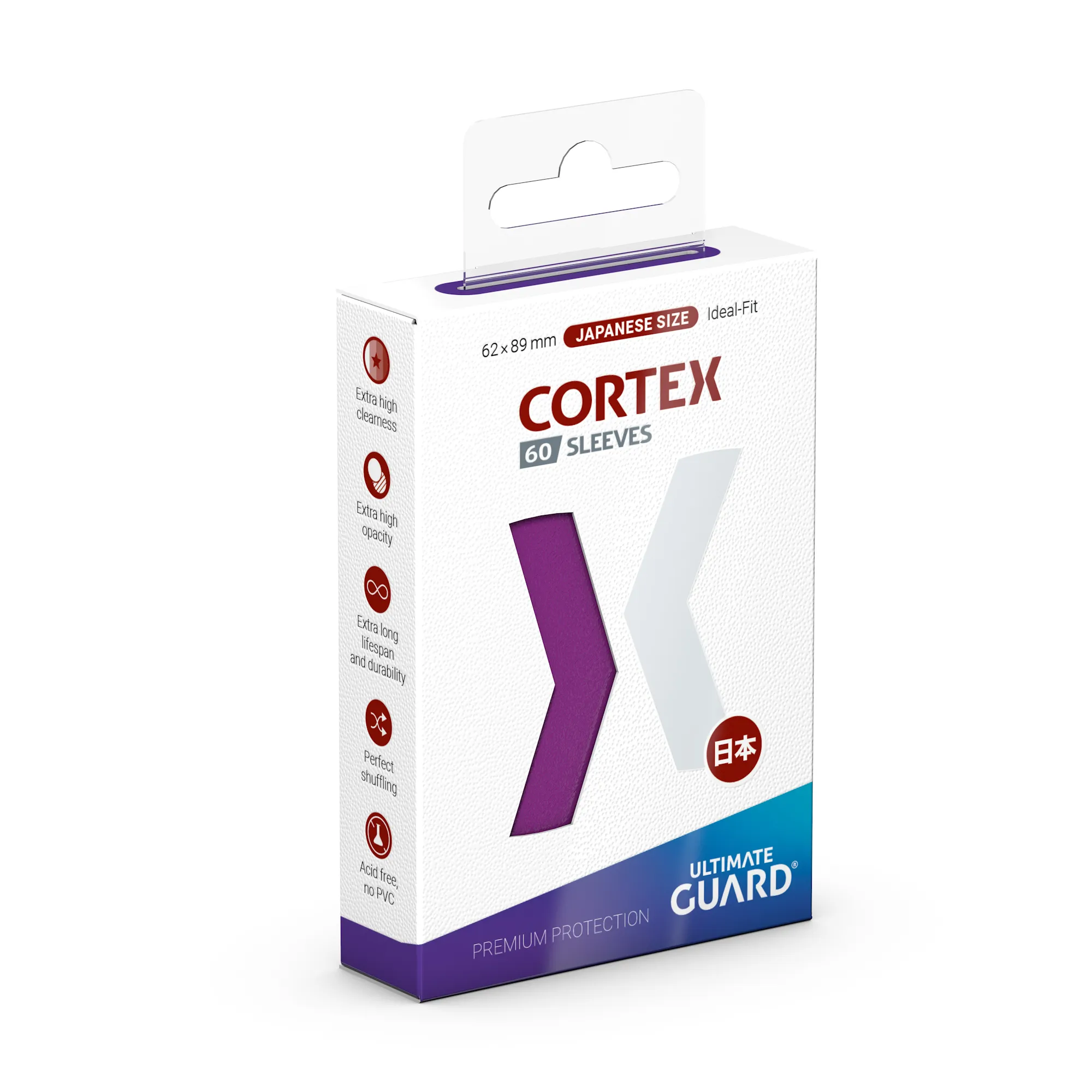 Cortex Sleeves | Japanese | 60 | Purple | Standard | Ideal-Fit 