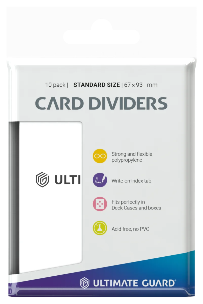 Ultimate Guard Card Dividers Standard Size (10) - White